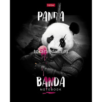 Тетрадь А5 48л клетка "Панда_банда" на скобе глянцевая ламинация 5 дизайнов 48Т5лВ1/077678 от магазина "Карандаш"