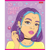 Тетрадь А5 48л линия "Деffчонки" на скобе 5 дизайнов 48Т5В2/071774 от магазина "Карандаш"