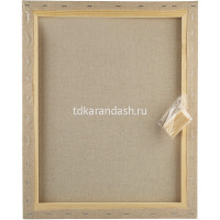 Холст на подрамнике 40х50см 280г/м2, 45% хлопок 55% лён, мелкое зерно 2473103-40х50 от магазина "Карандаш"
