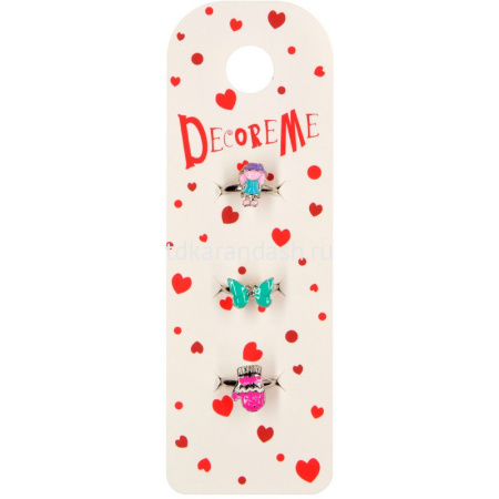 Набор колец детских 3шт. 6 видов 2-791/04 от магазина "Карандаш"