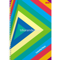 Тетрадь А4 80л клетка "Colorful line" на спирали 4 дизайна 80Т4В3гр/057371 от магазина "Карандаш"