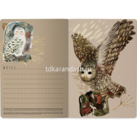 Тетрадь А5 40л клетка "Волшебные совы" прошитый блок матовая ламинация 7-40-001/147 от магазина "Карандаш"