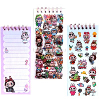 Блокнот 70х165мм 33л "Зубастик" линия, 8 листов с наклейками, на спирали M-3304 от магазина "Карандаш"