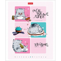 Тетрадь А5 24л клетка "Приключения кота Пирожка" на скобе 5 дизайнов 24Т5В1/073581 от магазина "Карандаш"