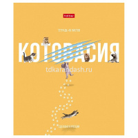 Тетрадь А5 48л клетка "Котобук" на скобе матовая ламинация 5 дизайнов 48Т5лВ1/079235 от магазина "Карандаш"