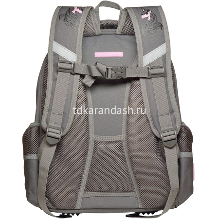 Рюкзак "Единороги. Романтика" 30х38х20см, 1000гр, 2 отделения, 2 кармана, серый 12-001-061/05 от магазина "Карандаш"