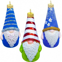 Ёлочное украшение "Веселый бородач 1" h-10см в подарочной упаковке ФУ-597 от магазина "Карандаш"