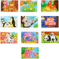 Пазл-мозаика 22х15см 10 видов, дерево Y7735-18 от магазина "Карандаш"