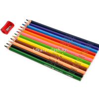 Карандаши 12 цветов "Color&apos;Peps" трехгранные с точилкой дерево, картон 183213 от магазина "Карандаш"