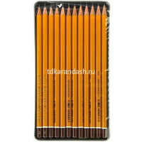 Набор карандашей чернографитных 12шт "Art" 8В-2Н, корпус дерево, металлическая упаковка 1502/1 от магазина "Карандаш"
