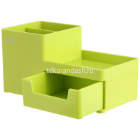 Подставка-органайзер "Rio" 17,5x9x9,2см 4 отделения, пластик, зеленая EZ25150 от магазина "Карандаш"