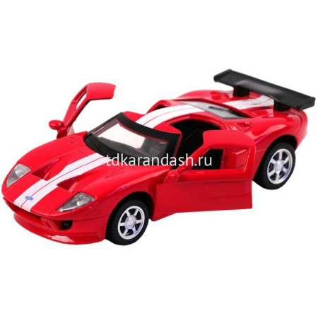 Машина "Ford GT" красная, инерционная, металл 17,5см (свет, звук, откр.двери) JB1200139 от магазина "Карандаш"