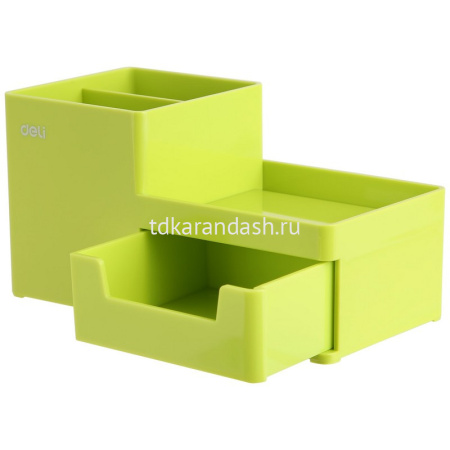 Подставка-органайзер "Rio" 17,5x9x9,2см 4 отделения, пластик, зеленая EZ25150 от магазина "Карандаш"