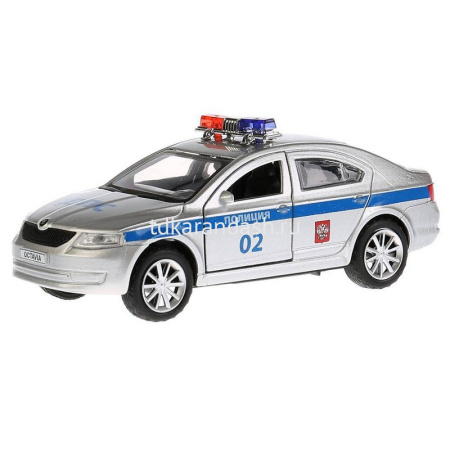 Машина "Skoda Octavia. Полиция" серебро, инерционная, металл 12см (открывающиеся двери) OCTAVIA-P от магазина "Карандаш"