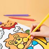 Фломастеры 7 цветов + 1 поглатитель "Color wow" круглые стираемые картон EC173 от магазина "Карандаш"