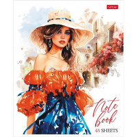 Тетрадь А5 48л клетка "Следуй за Мечтой" на скобе матовая ламинация 5 дизайнов 086550 от магазина "Карандаш"