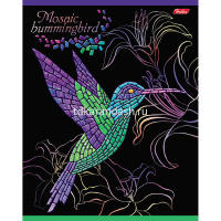 Тетрадь А5 48л клетка "Мозаика" на скобе 3D фольга 3D лак матовая ламинация 5 дизайнов 052544 от магазина "Карандаш"