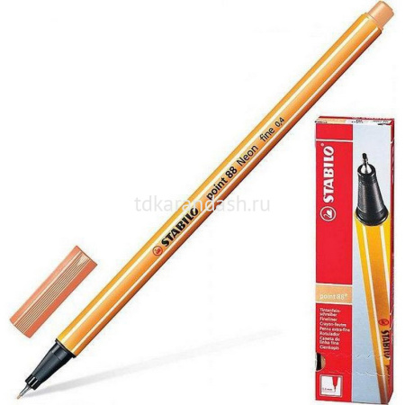 Ручка капиллярная "Stabilo point" 0,4мм светло-телесная 88/26