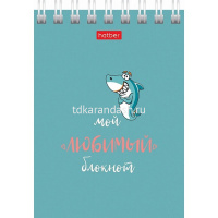 Блокнот А7 40л "Мой любимый блокнот" клетка, на спирали 6 дизайнов 081193 от магазина "Карандаш"