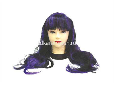 Парик длинные волосы, черно-фиолетовый Y2802-15