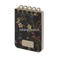 Блокнот А7 100л "Flora. Лесные ягоды" линия, на спирали, матовая ламинация Soft Touch, фольга от магазина "Карандаш"