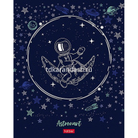 Тетрадь А5 48л клетка "Астронавт" на скобе 3D фольга матовая ламинация 5 дизайнов 48Т5лофВ1 от магазина "Карандаш"