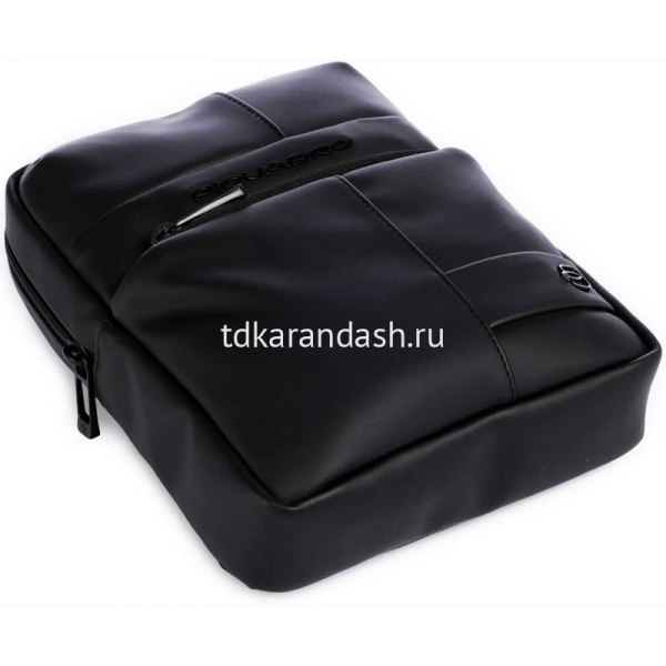 Сумка "Wollem" 18х24х6см, 1 отделение, 2 кармана, черная, натуральная кожа CA3084W129W/N от магазина "Карандаш"
