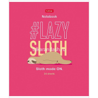 Тетрадь А5 24л линия "Ленивые хвостики" на скобе матовая ламинация, тиснение, 5 дизайнов 080108 от магазина "Карандаш"