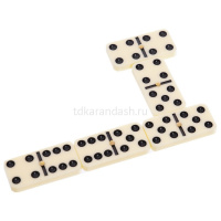 Домино в деревянной коробке 18х6х4см (размер кости 2х4,5см) 4807D от магазина "Карандаш"