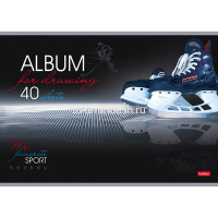 Альбом для рисования А4 40л "СпортКлуб" на скобе 3D лак матовое ламинирование 5 дизайнов 050130 от магазина "Карандаш"