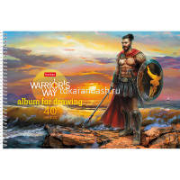 Альбом для рисования А4 40л "Путь воина" на спирали конгрев, перфорация на отрыв 40А4КфвлВсп/058395 от магазина "Карандаш"