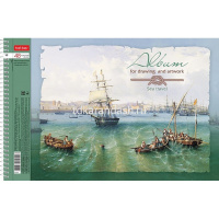 Альбом для рисования А4 48л "Морская регата" на спирали, перфорация на отрыв, 4 дизайна от магазина "Карандаш"