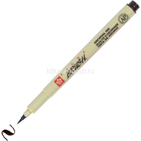 Ручка-кисть капиллярная "Pigma Brush" сепия темная XSDK-BR#117