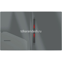 Папка с боковым пружинным скоросшивателем "Megapolis" А4 пластик 0,6мм с внут.карманом ассорти 50132 от магазина "Карандаш"