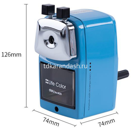 Точилка механическая 1 отв. 115х70х128мм пластик, цвет ассорти E0620 от магазина "Карандаш"