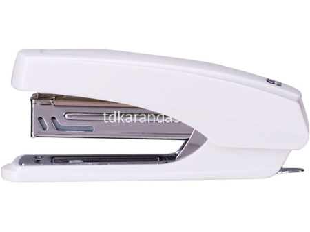 Степлер №10 15л глубина 45мм, со встроенным антистеплером, пластик белый E0238 от магазина "Карандаш"