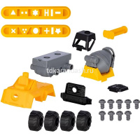 Набор д/лепки из теста 6 цветов 30гр. "Бетономешалка" (машинка-конструктор, 2 фильеры, отвертка) TA2 от магазина "Карандаш"