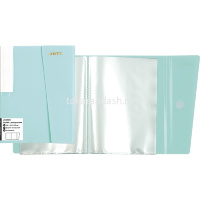 Папка 20 вкладышей "Pastel" А5 с клапаном на липучке, пластик 0,50мм, бирюзовая 3101804 от магазина "Карандаш"