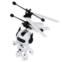 Робот-вертолет 25х22,5х10,5см (USB, свет) пластик 1707F061-R от магазина "Карандаш"