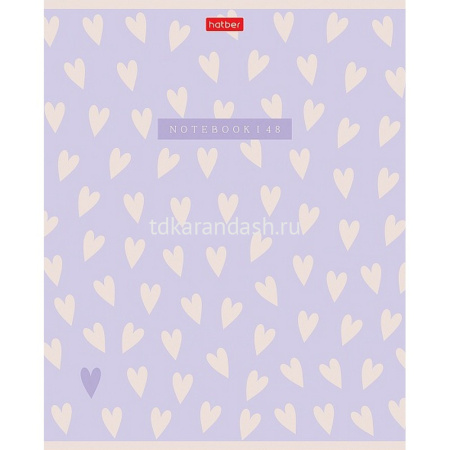 Тетрадь А5 48л клетка "LOVE IS..." на скобе тиснение 5 дизайнов 48Т5тВ1/093099 от магазина "Карандаш"