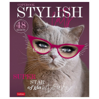 Тетрадь А5 48л клетка "Волшебные очки" на скобе выборочный лак 5 дизайнов 072749 от магазина "Карандаш"