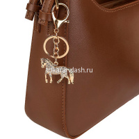 Брелок "Сияющая лошадка" 4,5х6,5 см со стразами, металл Т-2638 от магазина "Карандаш"