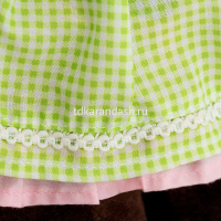 Медведь Milk 30см в платье в клеточку M5051/30 от магазина "Карандаш"