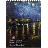 Скетчбук А4 35л 160г/м2 "Природа" спираль, кремовая бумага, жесткая подложка, 4 вида 11861-24 от магазина "Карандаш"