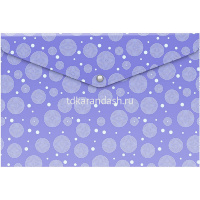 Папка-конверт на кнопке "Pastel Dots" А4 пластик, полупрозрачная 53292 от магазина "Карандаш"
