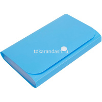 Папка на кнопке 12 отделений "Vivid" А6 0,17мм пластик, голубой E5561 от магазина "Карандаш"