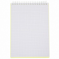 Блокнот А5 80л "Line neon. Желтый" клетка, на спирали, пластиковая обложка 081271 от магазина "Карандаш"