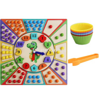 Игра логическая "Часы. Подбери цвета" 31х31см 100 предметов, дерево XJ4111 от магазина "Карандаш"