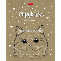 Тетрадь А5 48л клетка "С милыми зверьками" на скобе крафт 5 дизайнов 48Т5В1/066339 от магазина "Карандаш"