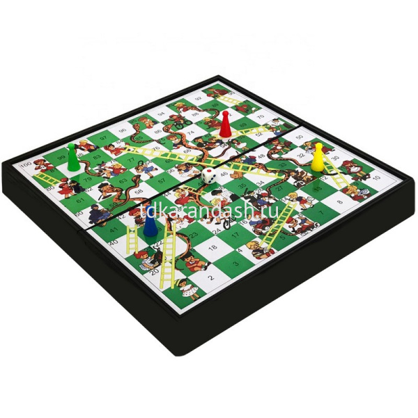 Набор игр 4в1 "Шахматы, шашки, ходилка, лудо" 14,5х14,5х2см магнитное поле, пластик 2312234/S4402-7 от магазина "Карандаш"
